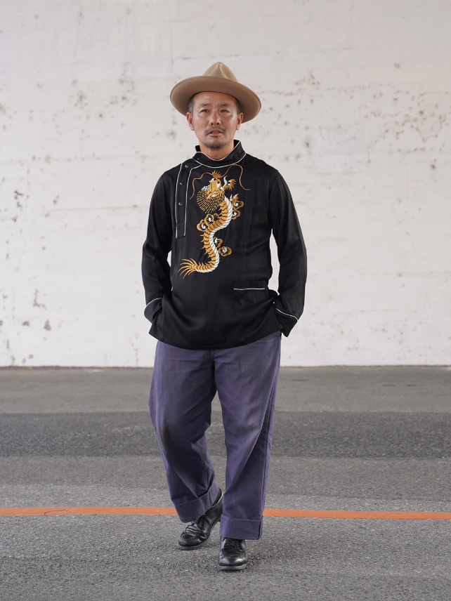 The Groovin High - Lot.544 1950s Dragon Pullover Shirt