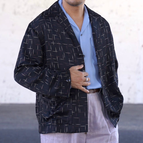 The Groovin High - Lot.555 1950s Style Rayon Nep Jacket
