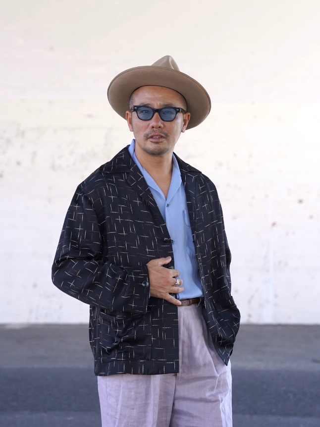 The Groovin High - Lot.555 1950s Style Rayon Nep Jacket