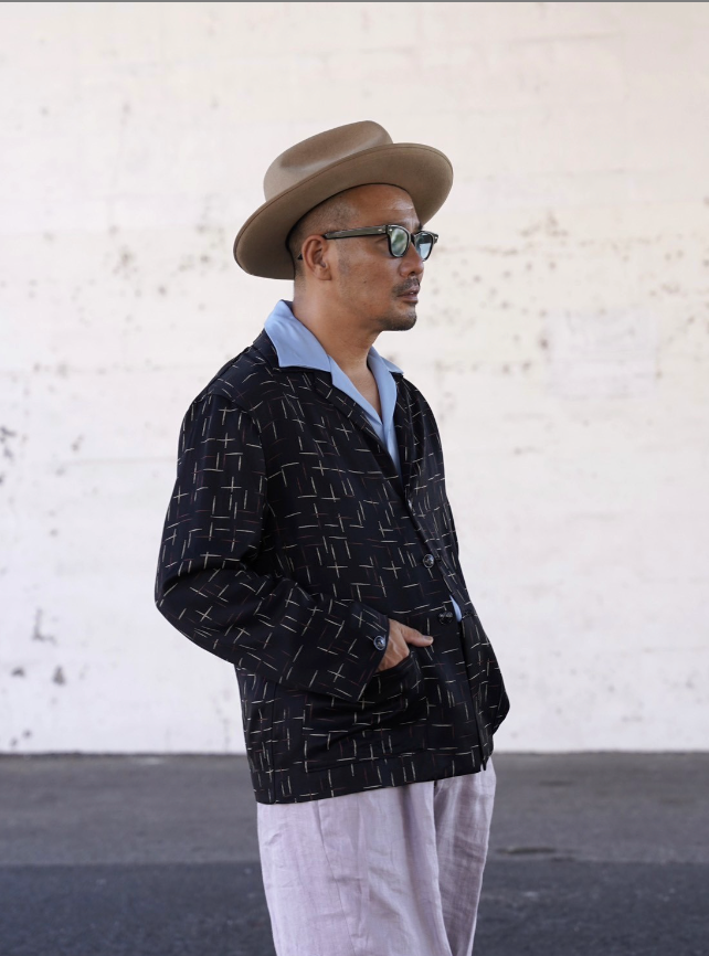 The Groovin High - Lot.555 1950s Style Rayon Nep Jacket