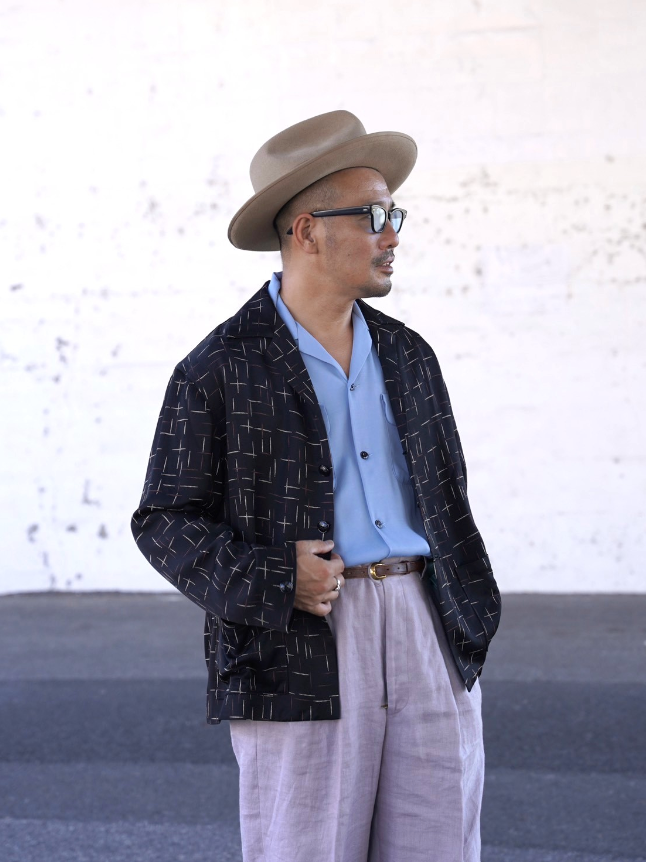 The Groovin High - Lot.555 1950s Style Rayon Nep Jacket