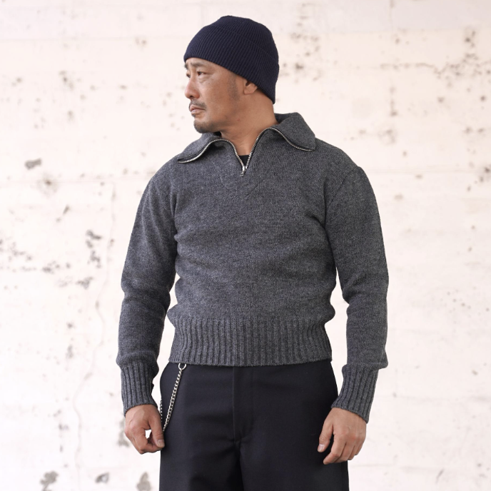 (Pre-Order) The Groovin High - Lot.250212 1940s Style Zip-up Knit (Deposit HKD100)