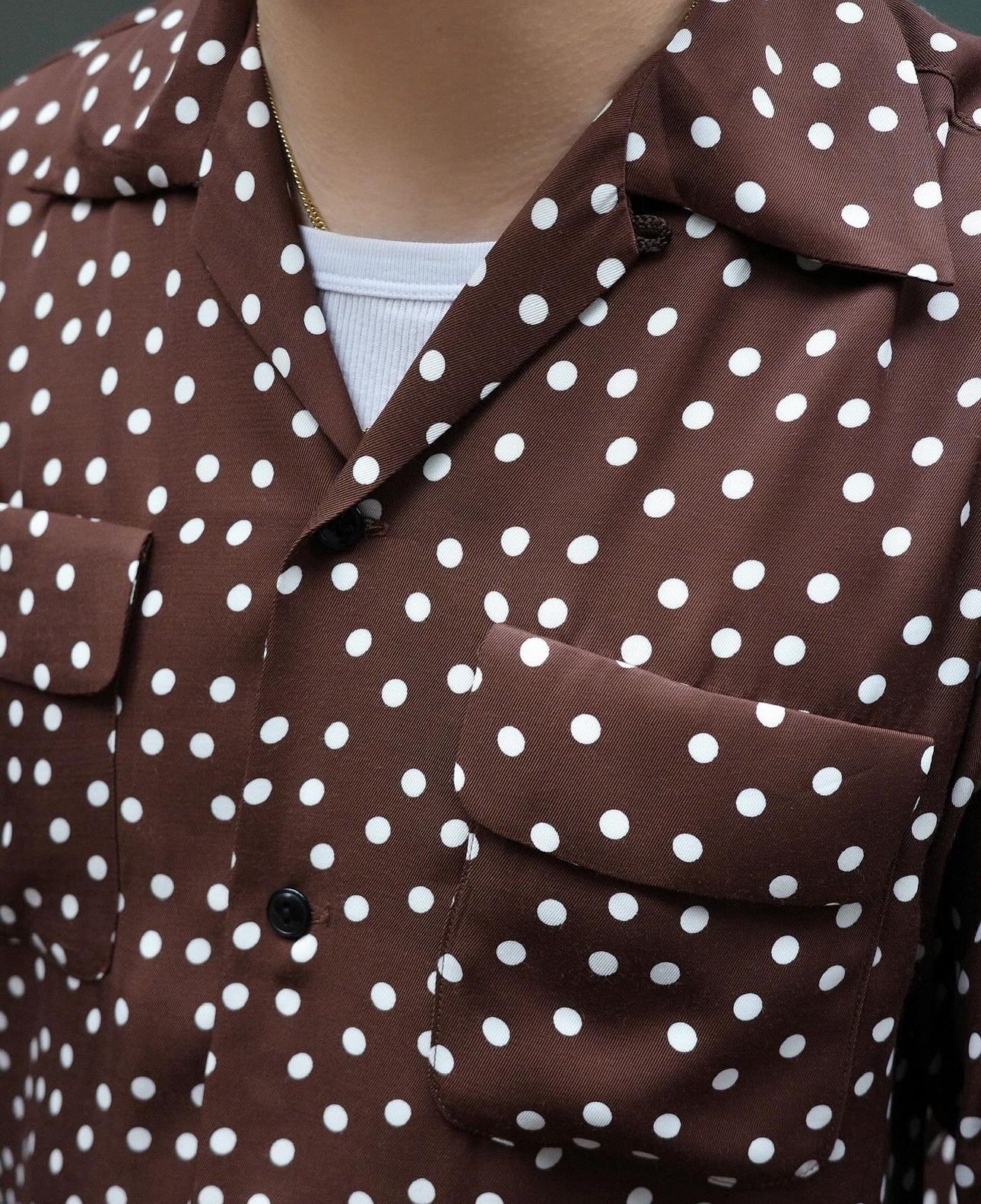 The Groovin High - Lot.540 1950s Dot Rayon Shirt