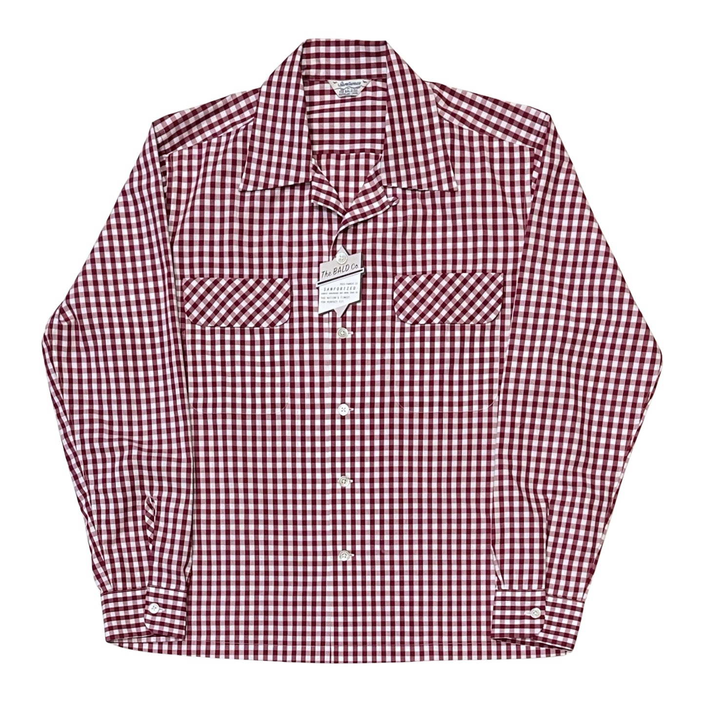 THE BALD CO. - Open Collar Shirt (Red)
