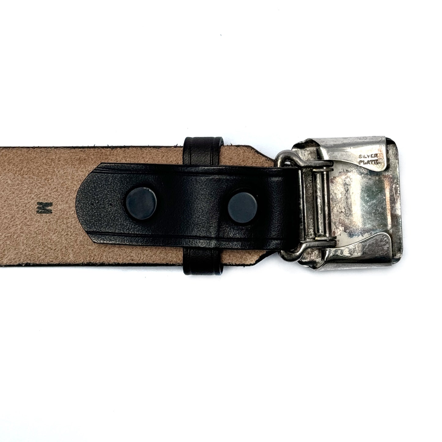1930’s Whirling Log Buckle with BlackSun Leather Belt 35mm