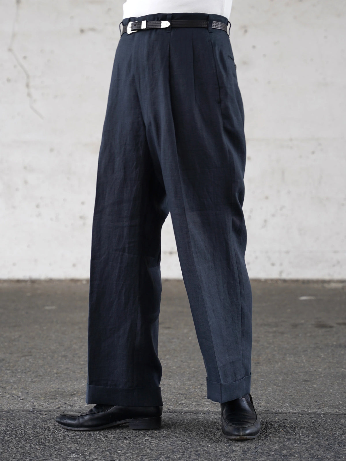 (Pre-Order) The Groovin High - 270303 1940s Linen Two-Pleat Trousers (Deposit HKD100)