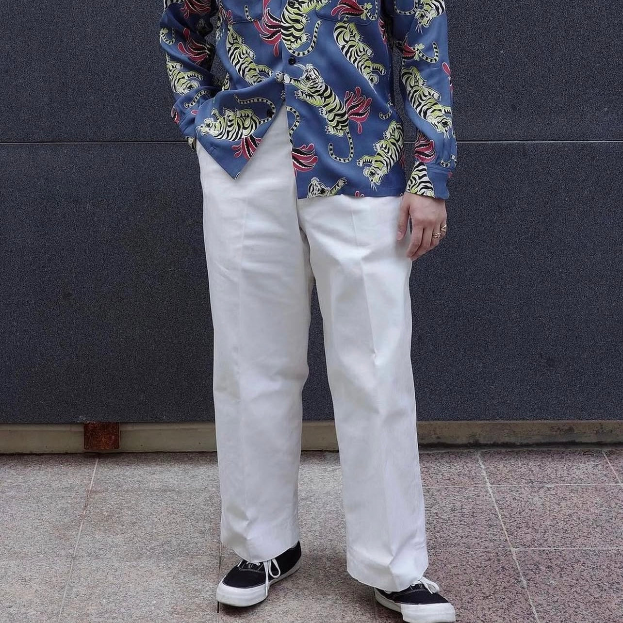 THE BALD CO. - Lot.616 HBT Wide Pants (White)