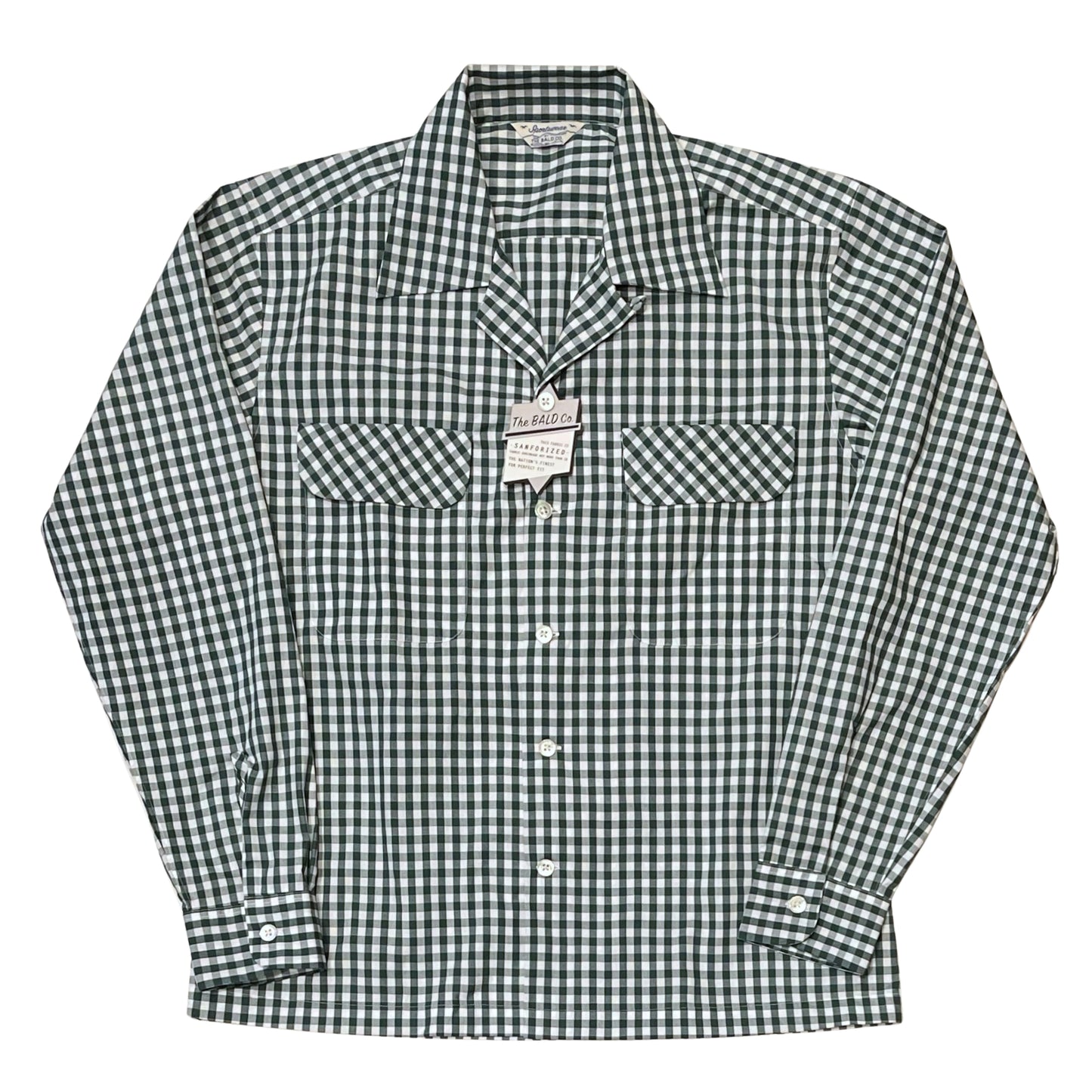 THE BALD CO. - Open Collar Shirt (Green)