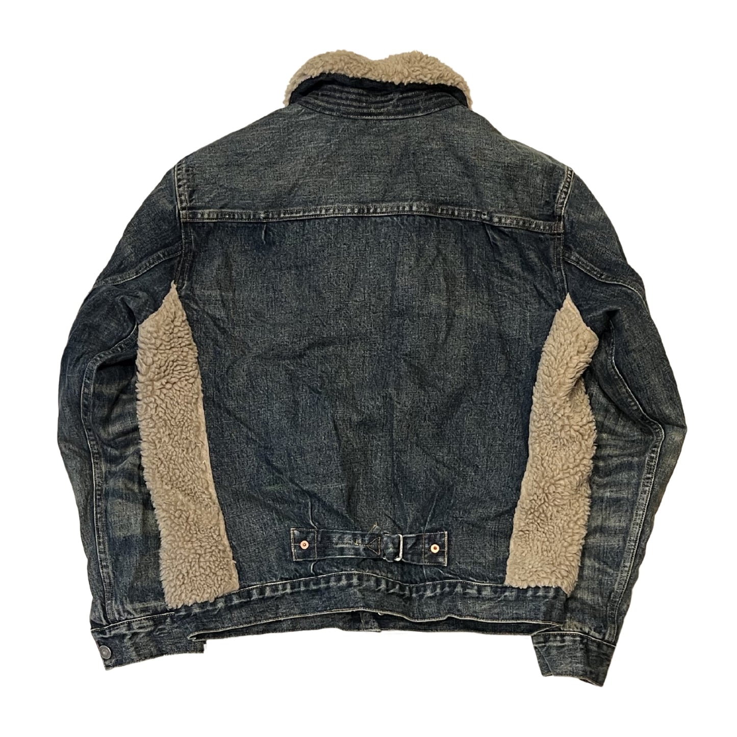 (2nd hand) RRL Fleece-Paneled Denim Jacket (Dempster Wash)