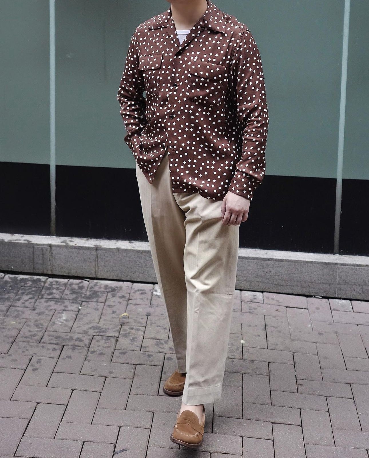 The Groovin High - Lot.540 1950s Dot Rayon Shirt