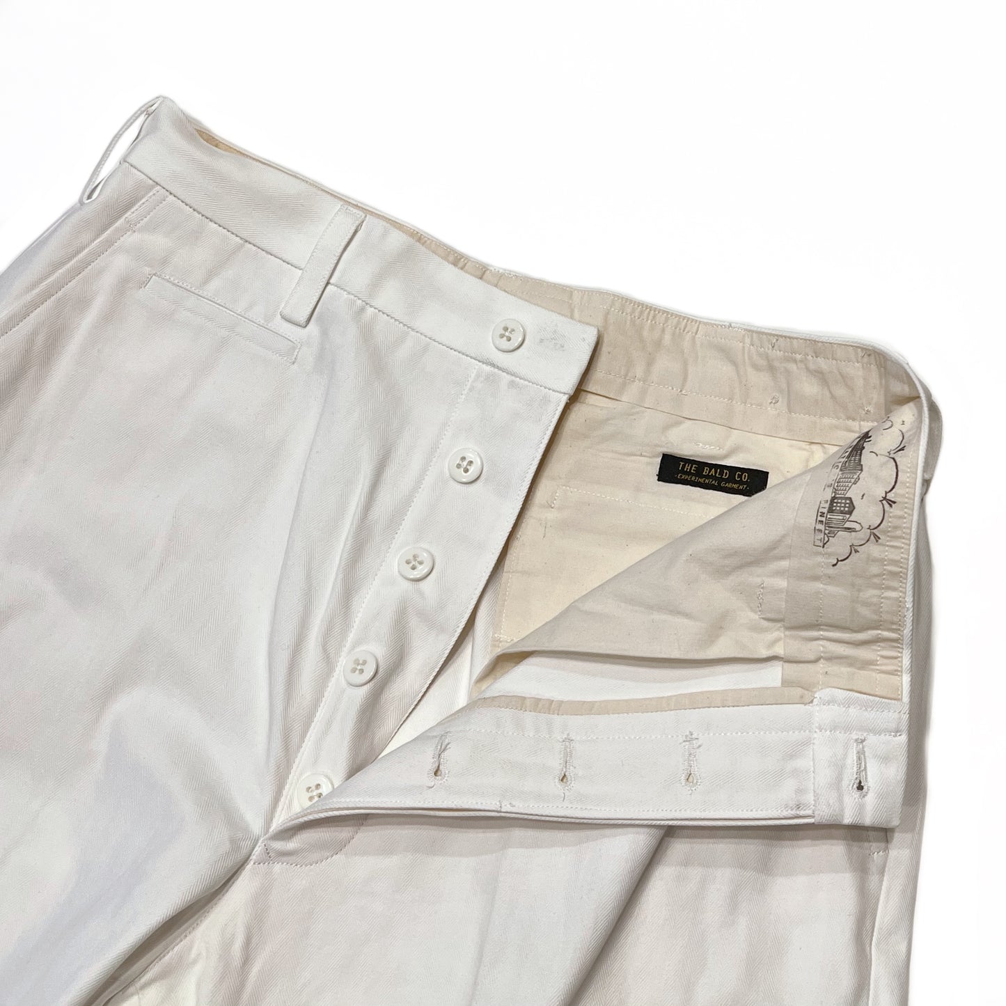 THE BALD CO. - Lot.616 HBT Wide Pants (White)