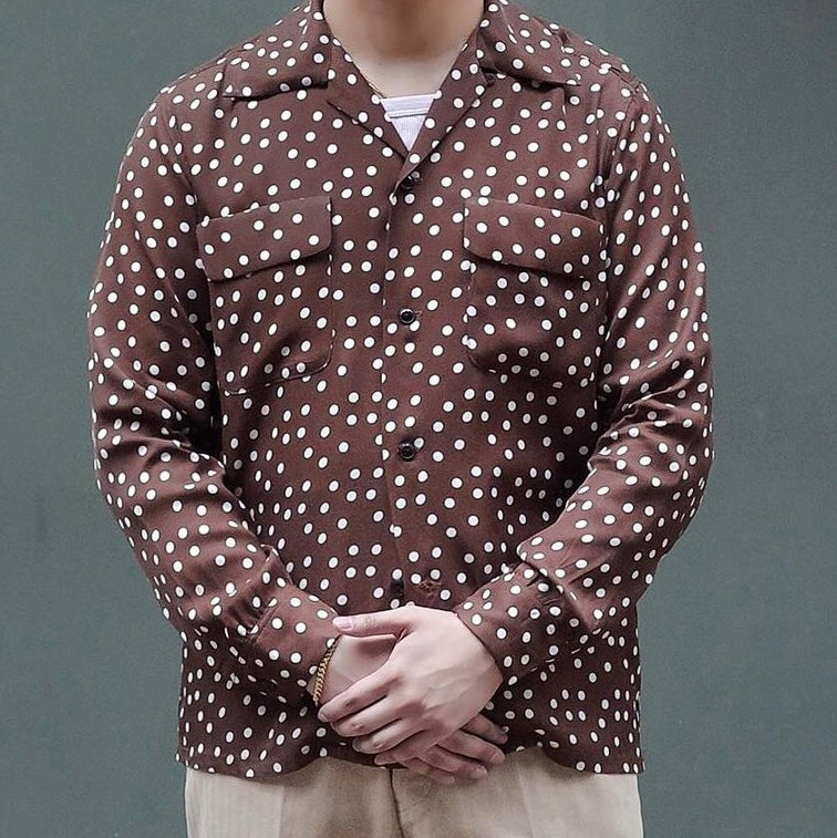 The Groovin High - Lot.540 1950s Dot Rayon Shirt