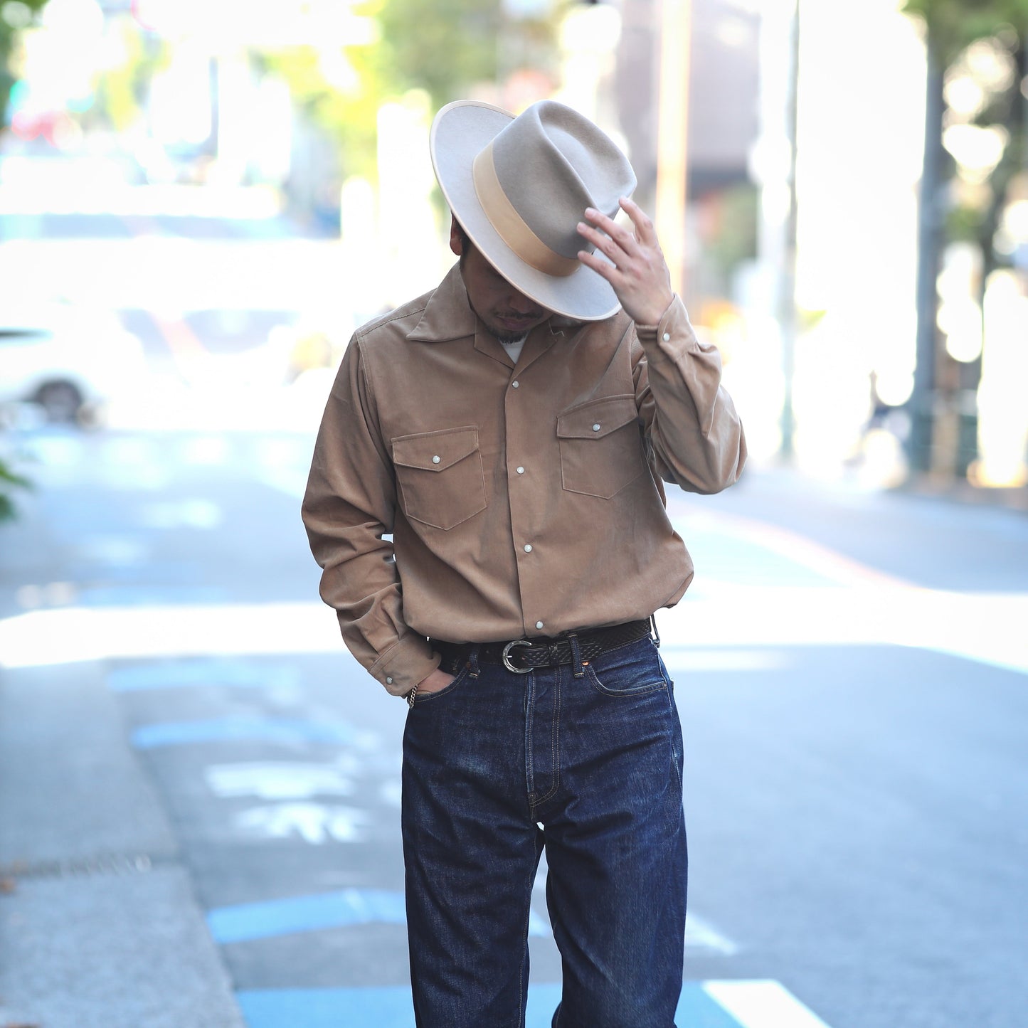 LAWFORD - Dixie Open Shirt (Reddish Brown)