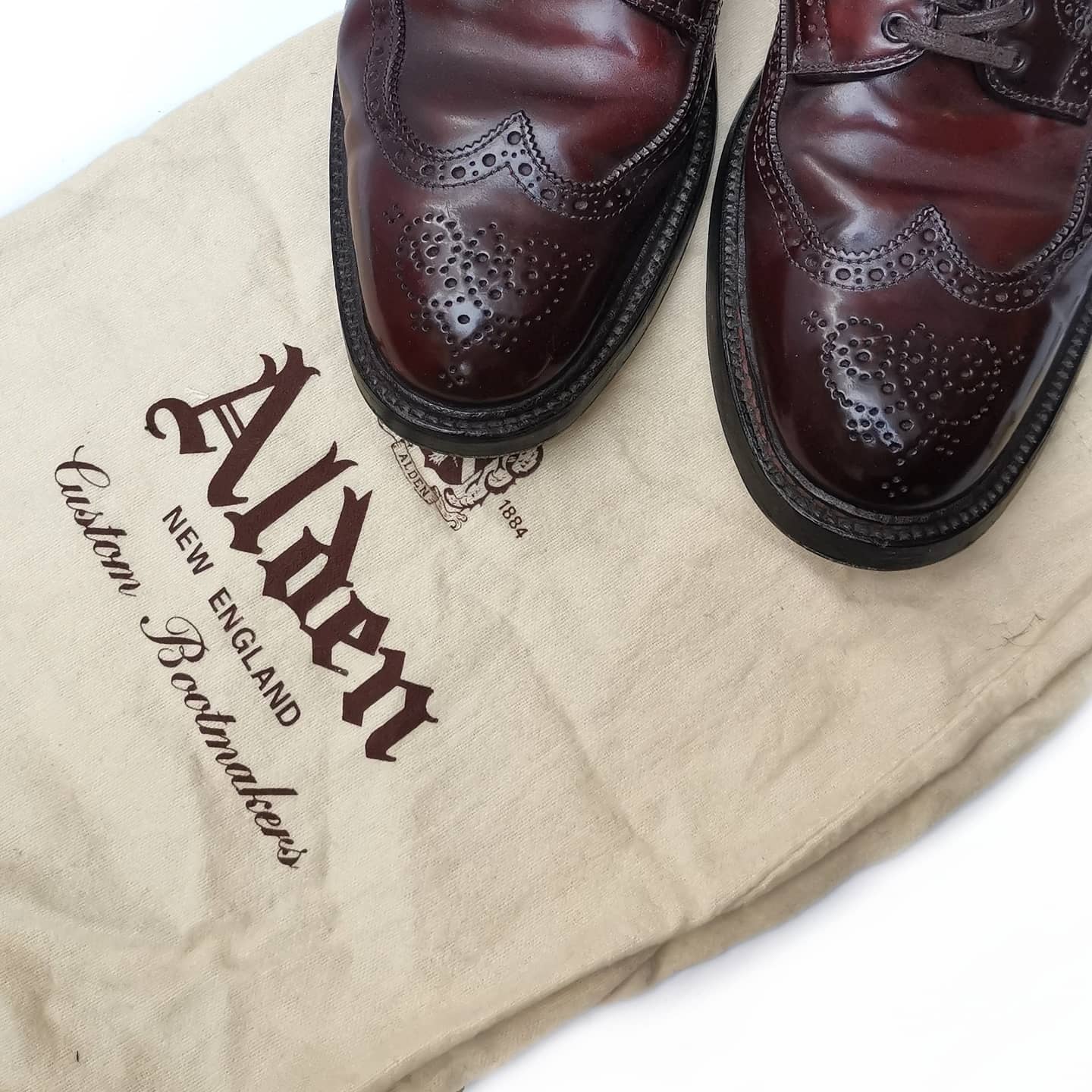 (2nd hand) ALDEN Cordovan Color 8 Wingtip Boots