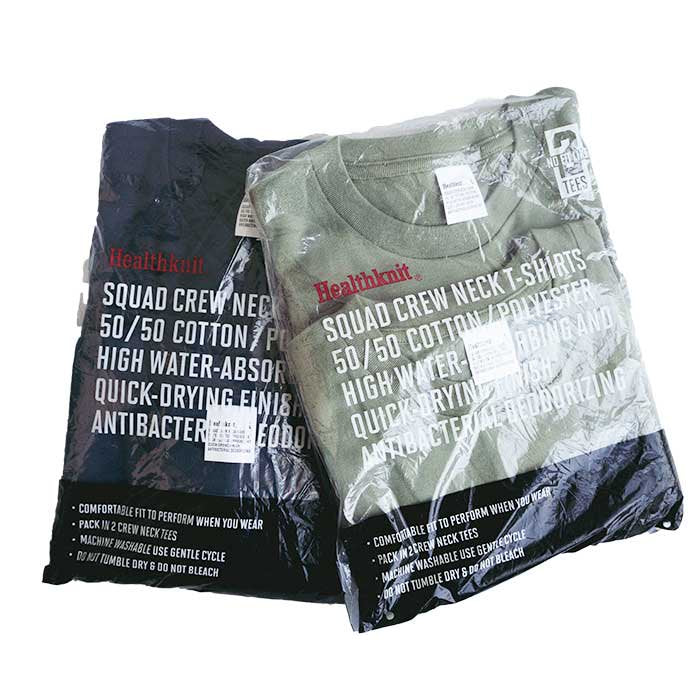 Healthknit - HR2301M001 Military 2P Crew Tee “Navy”