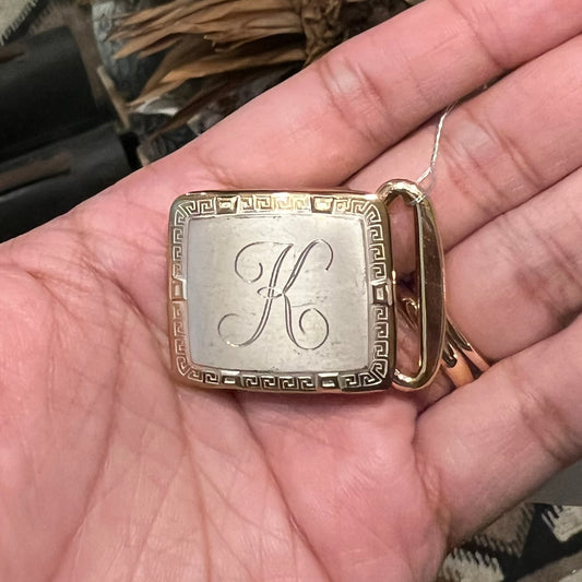 Vintage HICKOK Belt Buckle “K”