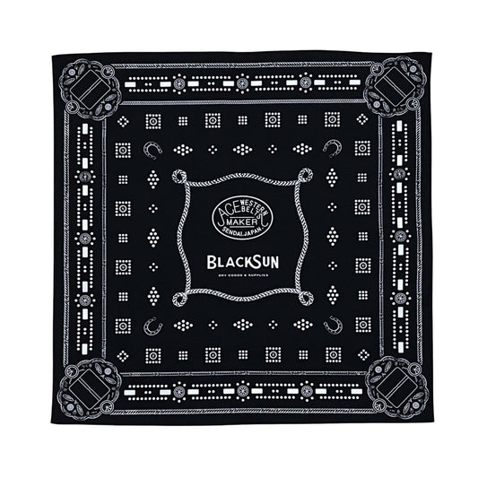 BlackSun X ACE WESTERN BELT - "10TH ANNIVERSARY BANDANNA"  (Black)
