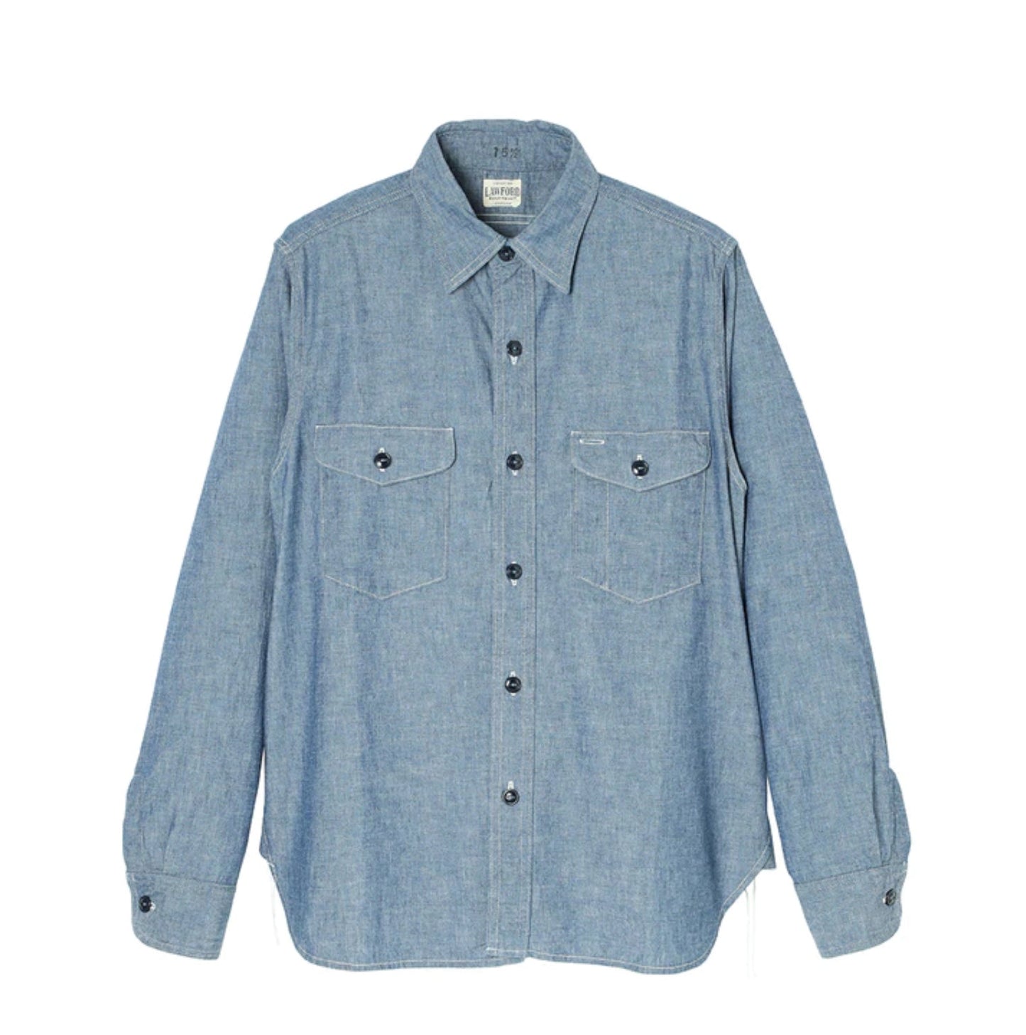 LAWFORD - Lot.312 Work Chambray Shirt (Blue).