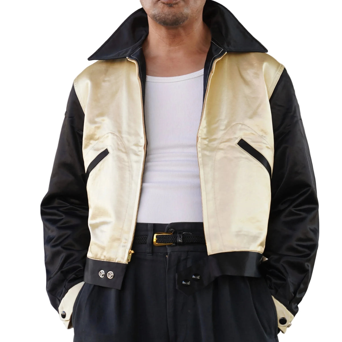 (Pre-Order) The Groovin High - 270412 Two-Tone Satin Sports Jacket (Deposit HKD100)