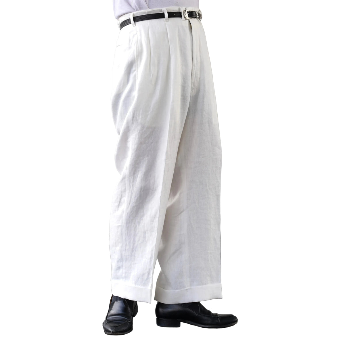 (Pre-Order) The Groovin High - 270303 1940s Linen Two-Pleat Trousers (Deposit HKD100)