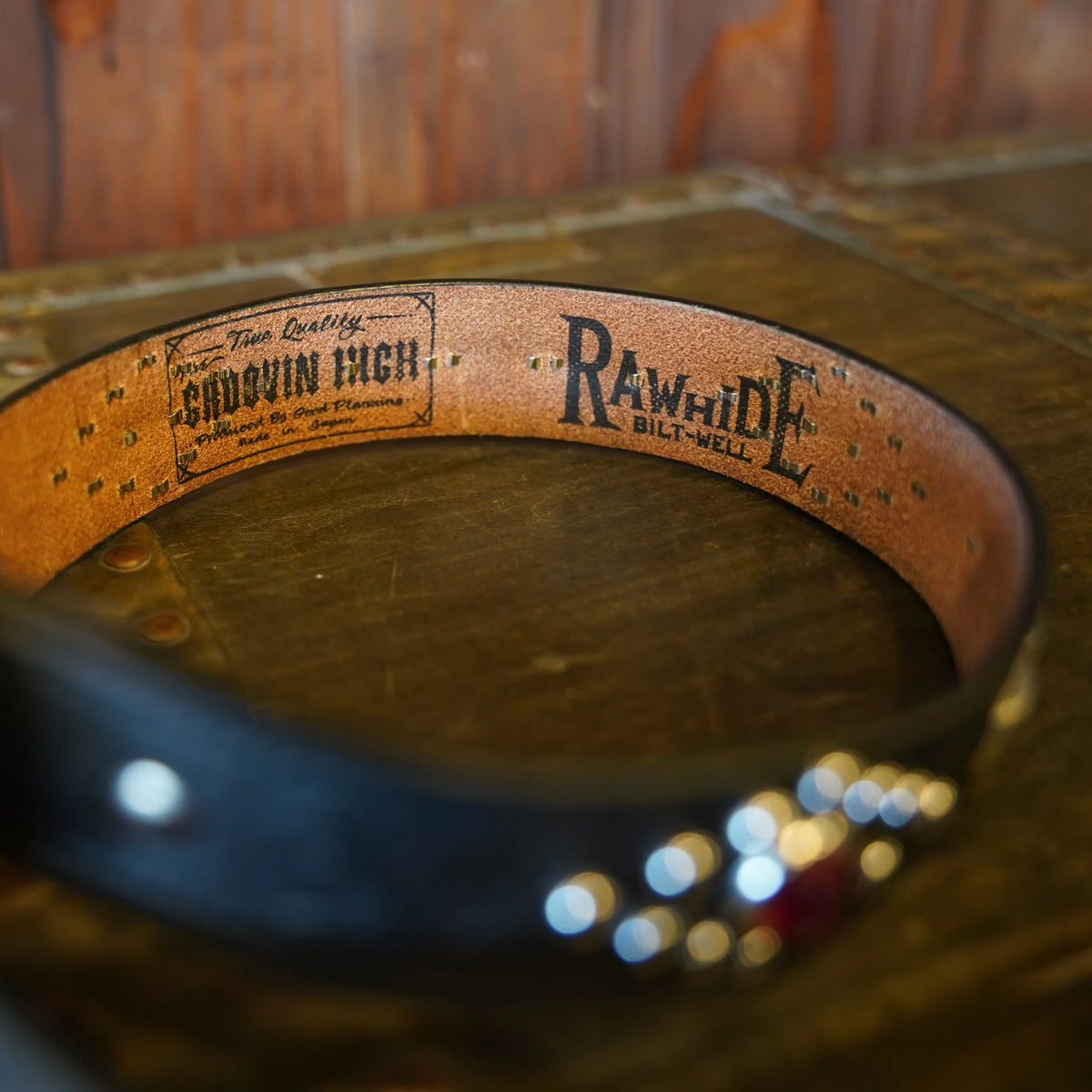 (Pre-Order) The Groovin High - 270509 35ｍｍ Studded Leather Belt (Deposit HKD100)