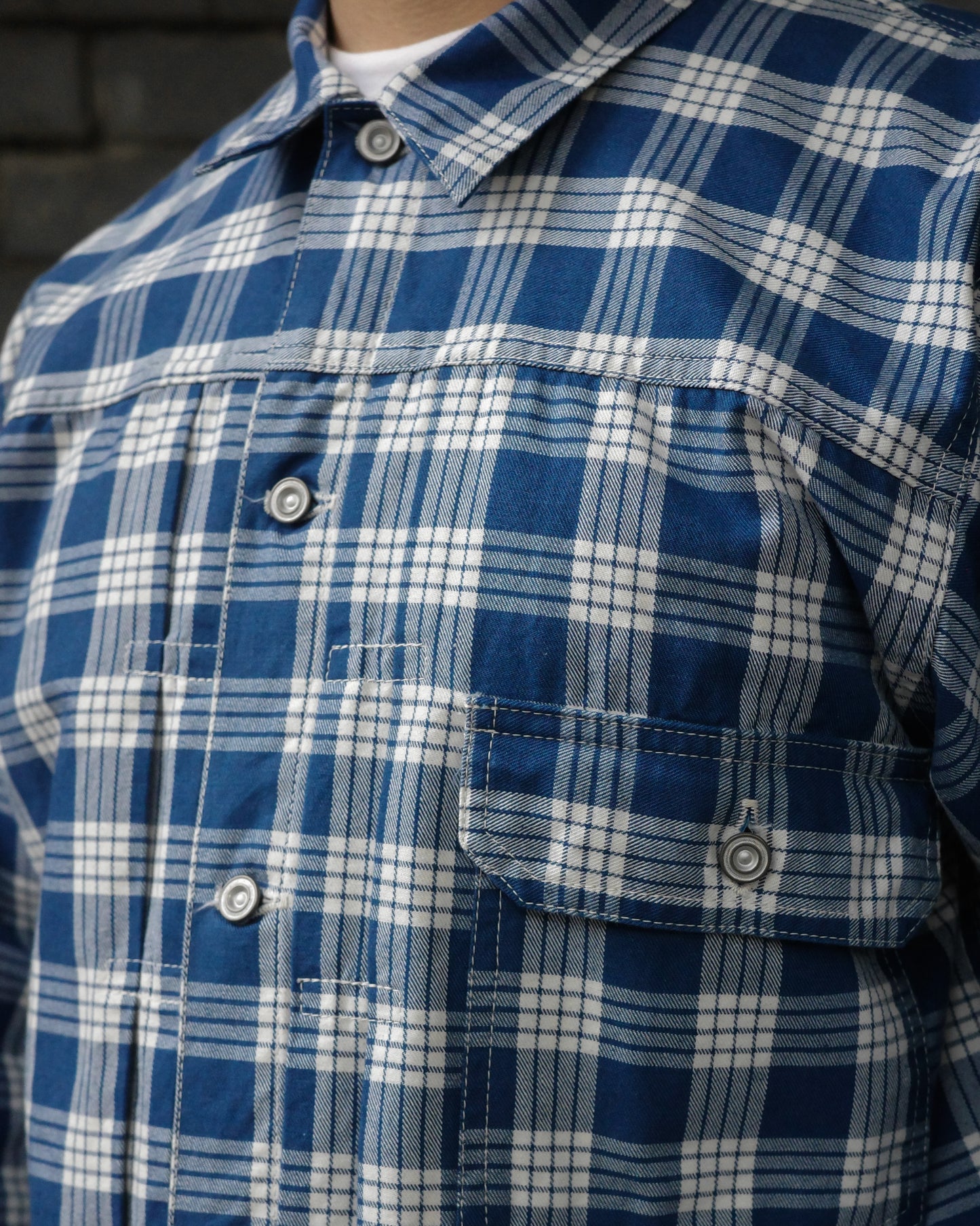 (Pre-Order/Round 2) BlackSun x THE BALD Co. x ROOM402 - Indigo Palaka Jacket (Deposit HKD300)