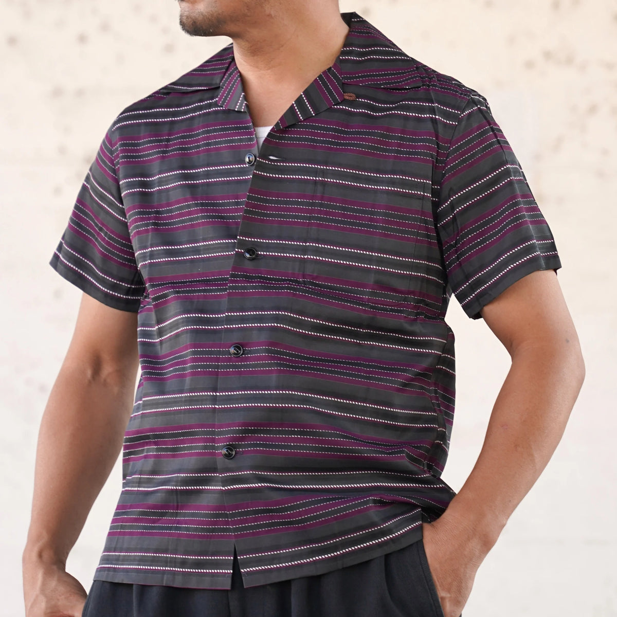 (Pre-Order) The Groovin High - 270111 Multi Stripe Rayon Shirt (Deposit HKD100)