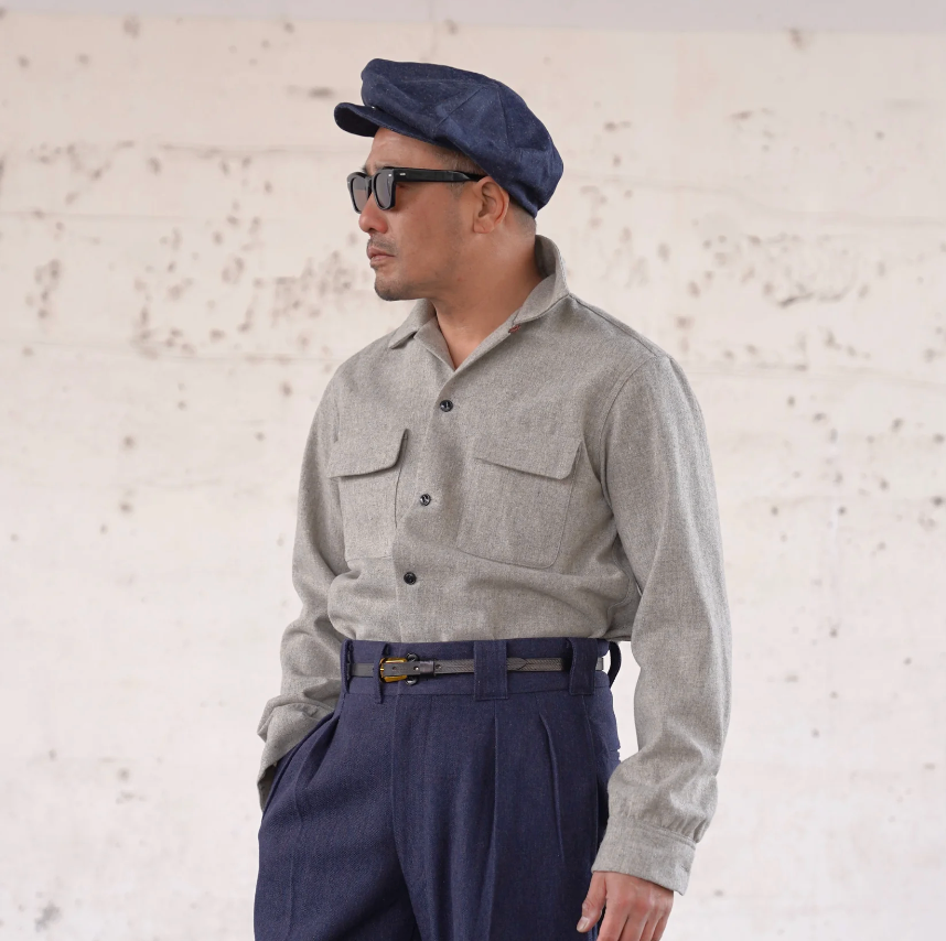 The Groovin High - 260140 1950s L/S Wool Shirt