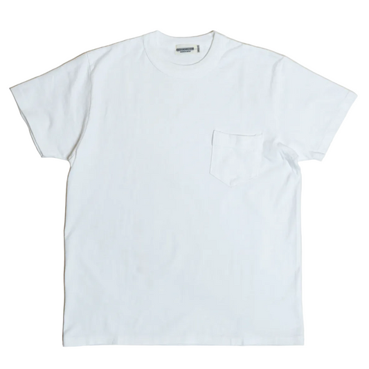 Sharments - CREW NECK POCKET LOOPWHEEL TEE (WHITE)