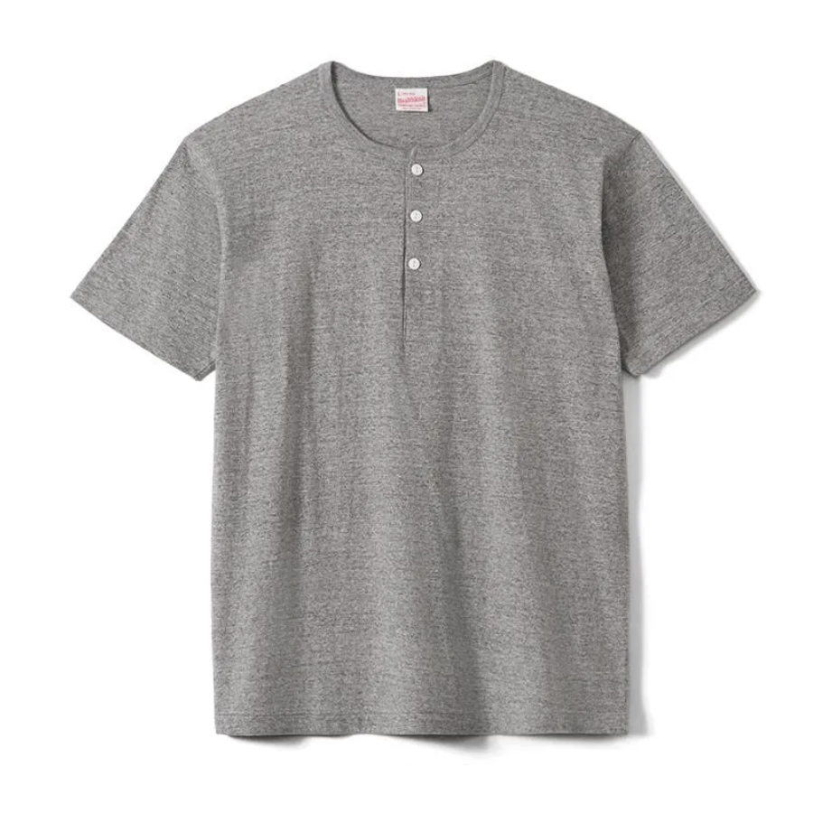 Healthknit - 212 TOMPKINS Jersey Henley T-Shirt (Grey)