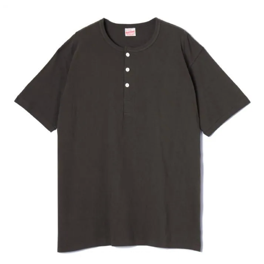 Healthknit - 212 TOMPKINS Jersey Henley T-Shirt (Vintage Black)