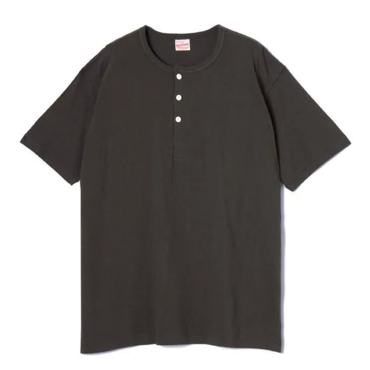Healthknit - 212 TOMPKINS Jersey Henley T-Shirt (Vintage Black)