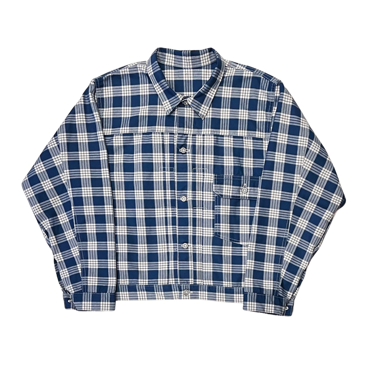 (Pre-Order/Round 2) BlackSun x THE BALD Co. x ROOM402 - Indigo Palaka Jacket (Deposit HKD300)