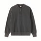 Healthknit - Half-Zip Crew Neck Classic Sweatshirt (Black Vintage Finsh)