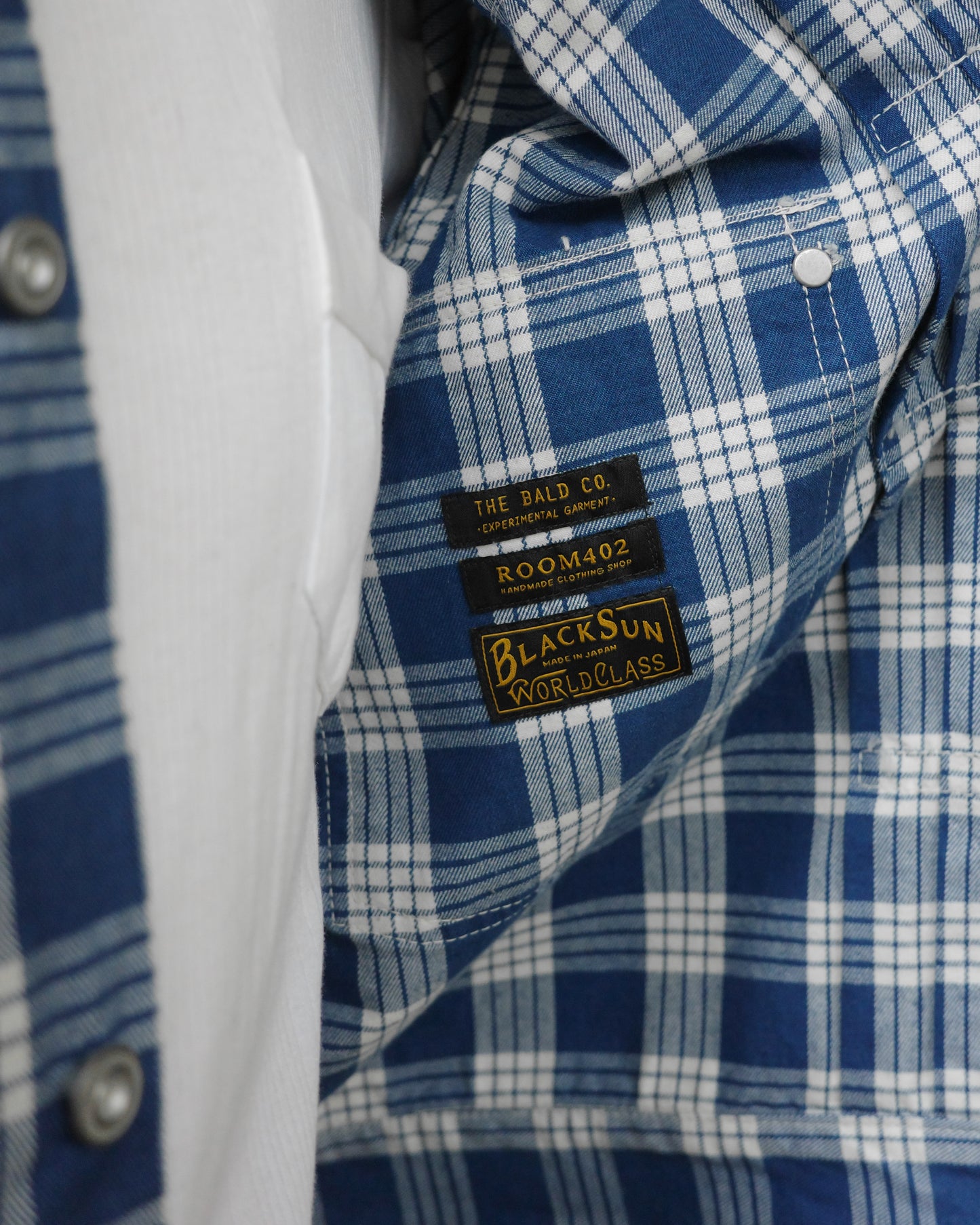 (Pre-Order/Round 2) BlackSun x THE BALD Co. x ROOM402 - Indigo Palaka Jacket (Deposit HKD300)