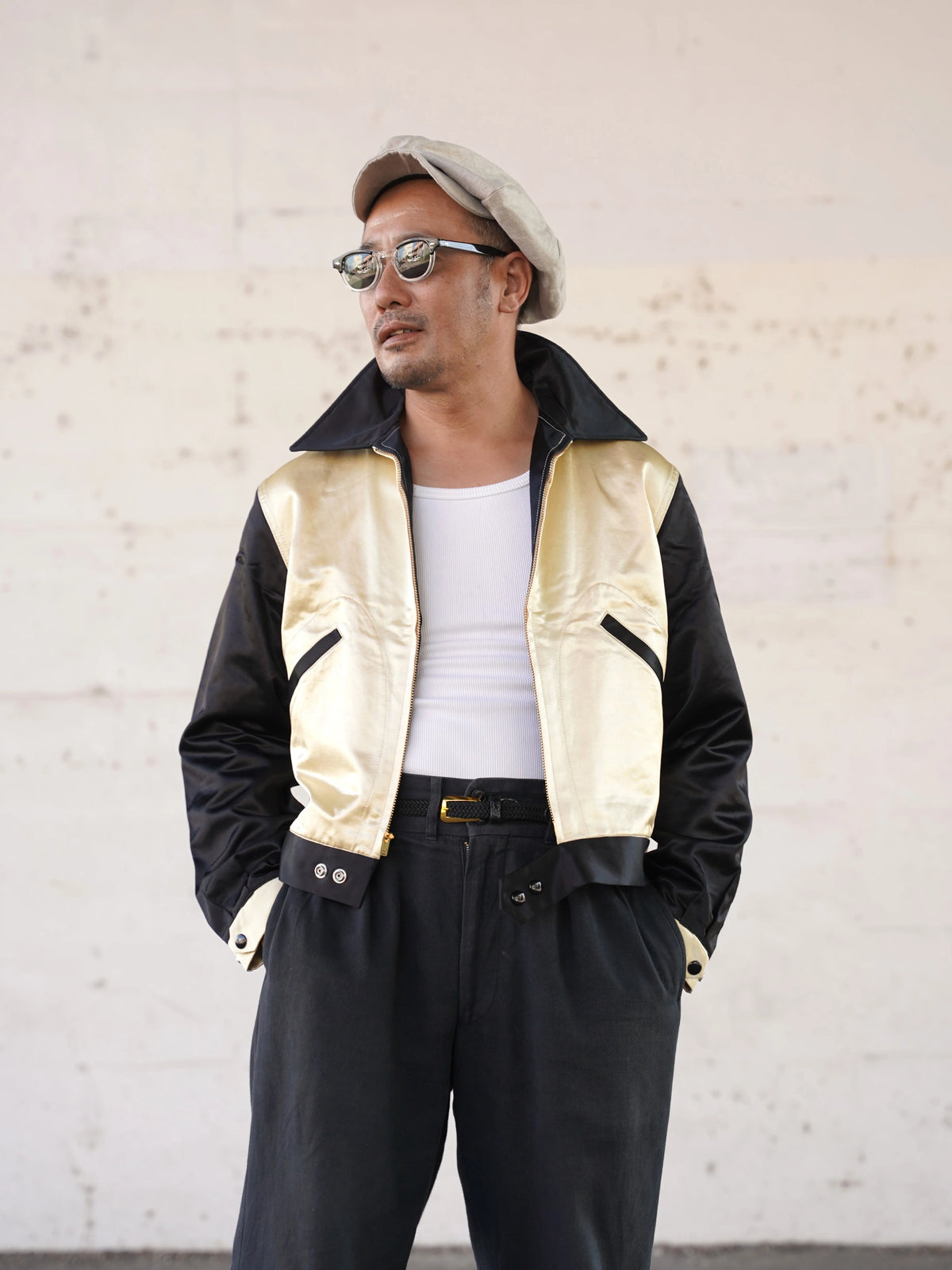 (Pre-Order) The Groovin High - 270412 Two-Tone Satin Sports Jacket (Deposit HKD100)