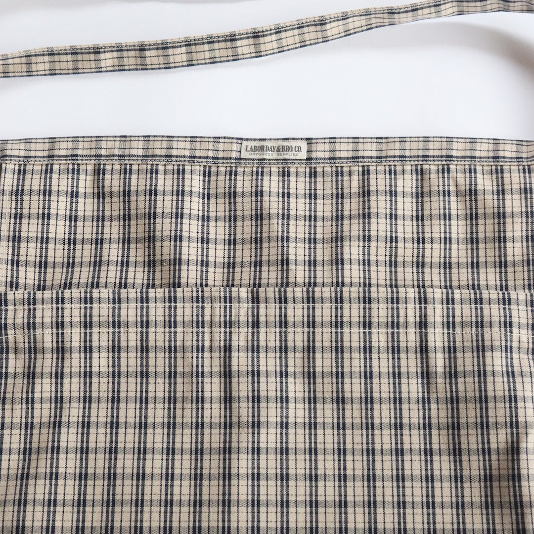 Laborday & Co. - Apron Bag (VINTAGE PLAID/NATURAL) (副本)