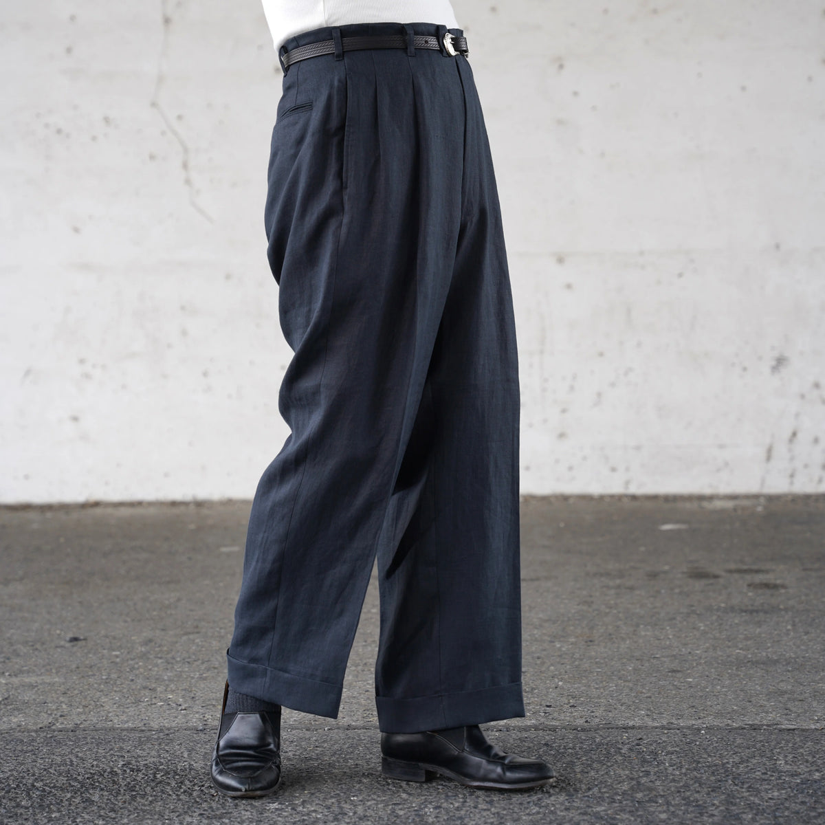 (Pre-Order) The Groovin High - 270303 1940s Linen Two-Pleat Trousers (Deposit HKD100)