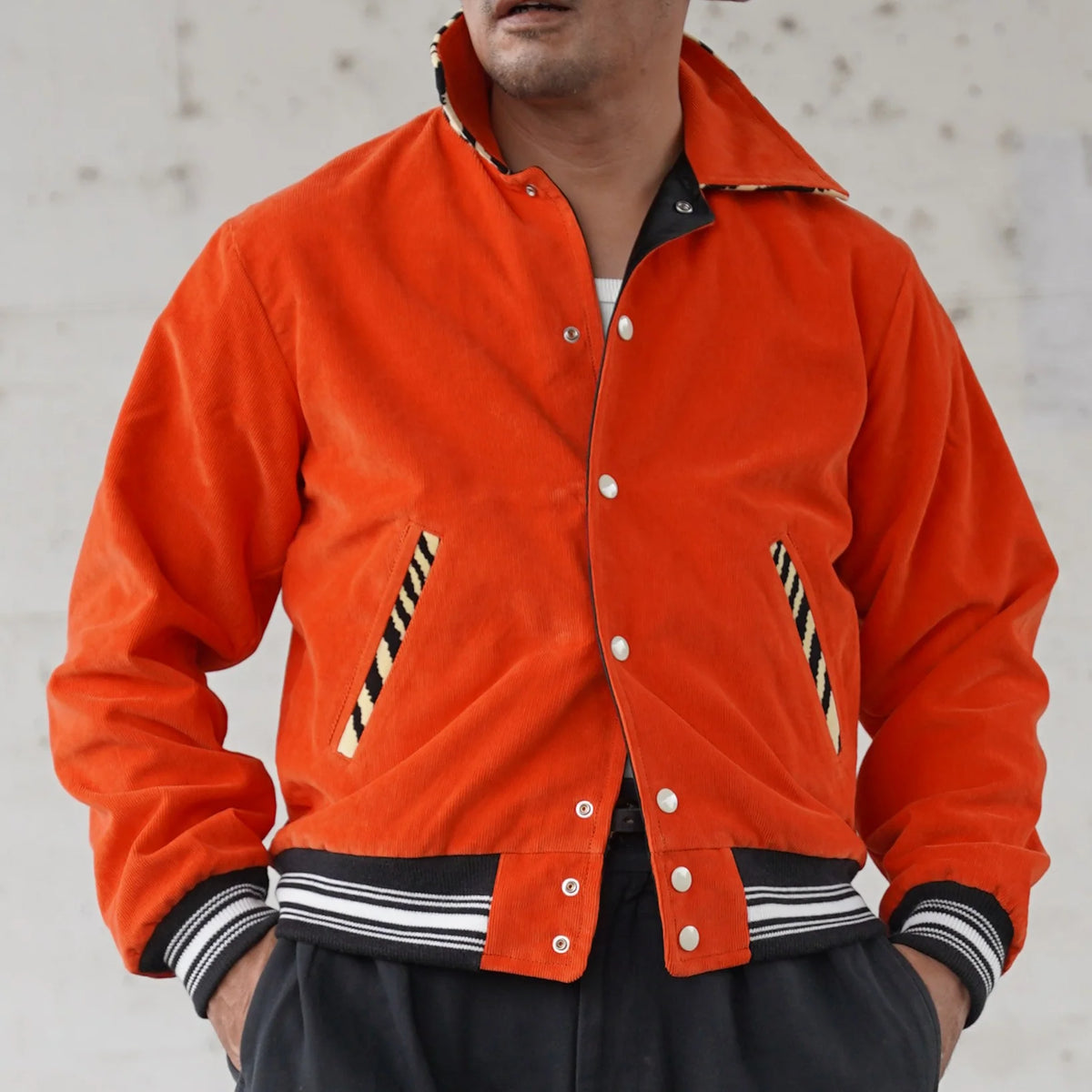 (Pre-order) The Groovin High - 270401 Tiger Corduroy Reversible Jacket (Deposit HKD100)