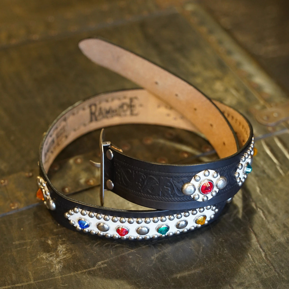 (Pre-Order) The Groovin High - 270505 42ｍｍ Reflector Studded Leather Belt (Deposit HKD100)