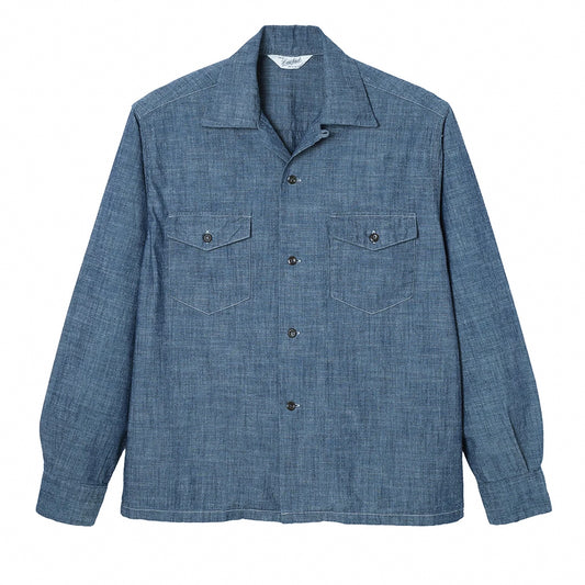 LAWFORD - Open Shirt "Stuart" Blue Chambray