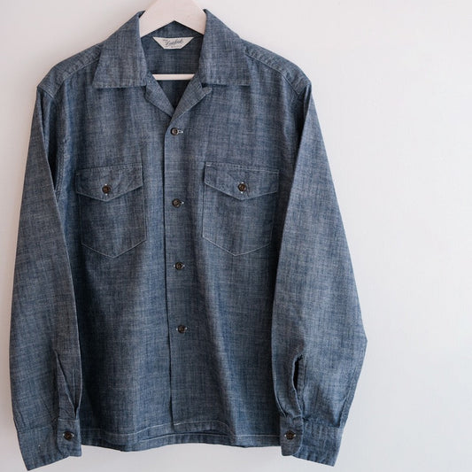 (Pre-Order) LAWFORD - Open Shirt "Stuart" Blue Chambray(Deposit HKD100)