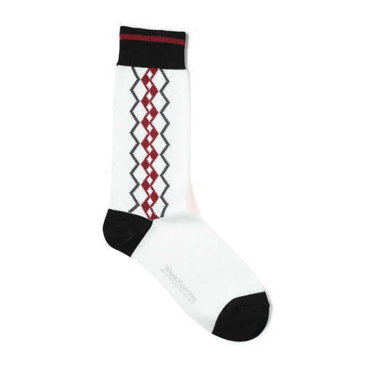 WearMasters - Lot.850 Jagged Lined Socks (White)