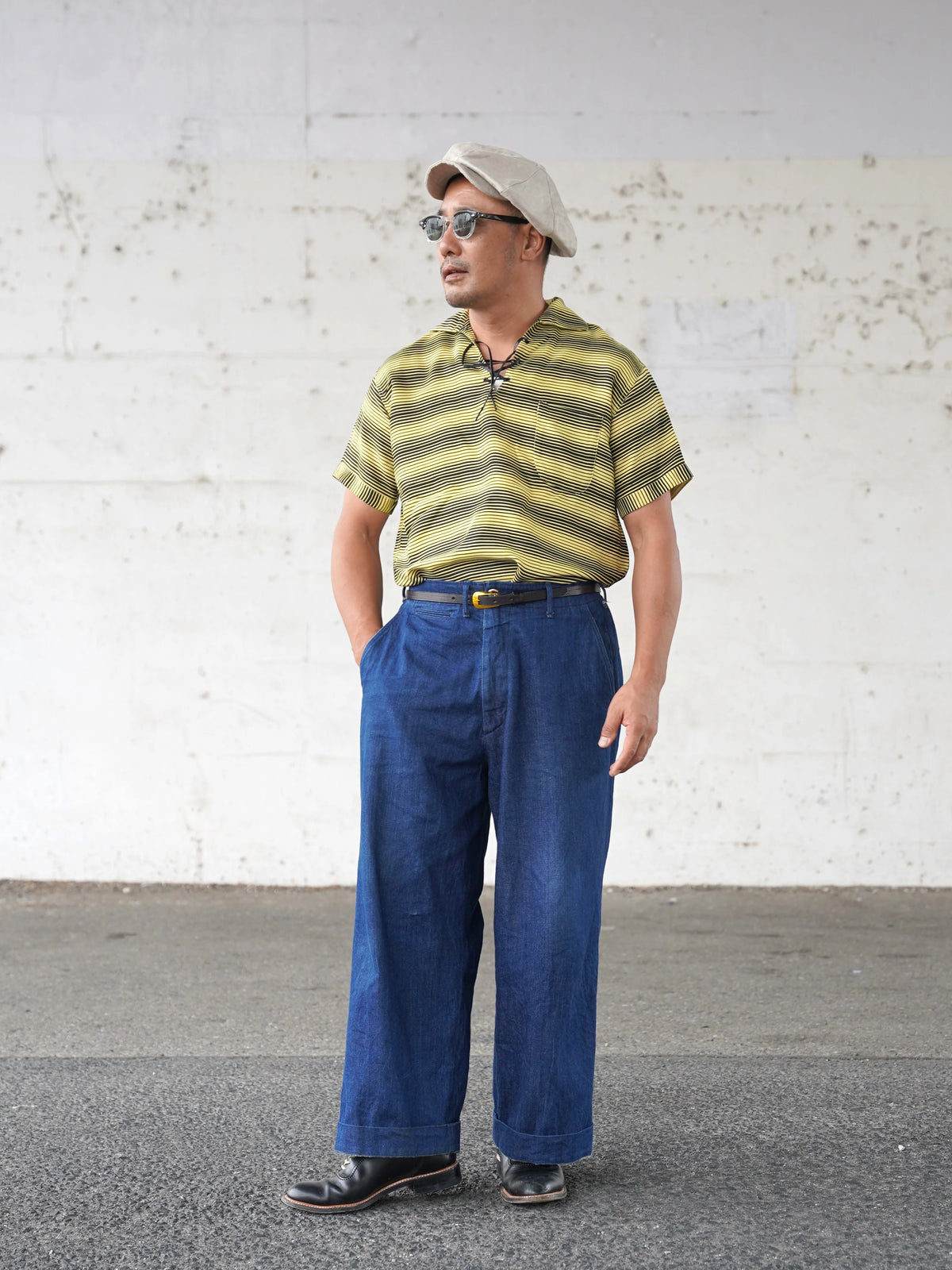 (Pre-Order) The Groovin High - 270122 Lace-Up Border Pullover Shirt (Deposit HKD100)