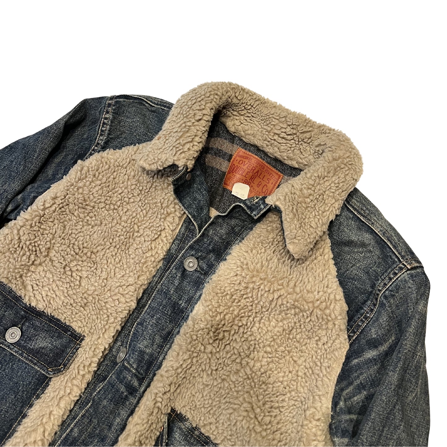 (2nd hand) RRL Fleece-Paneled Denim Jacket (Dempster Wash)