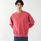 Healthknit - Half-Zip Crew Neck Classic Sweatshirt (Red Vintage Finsh)
