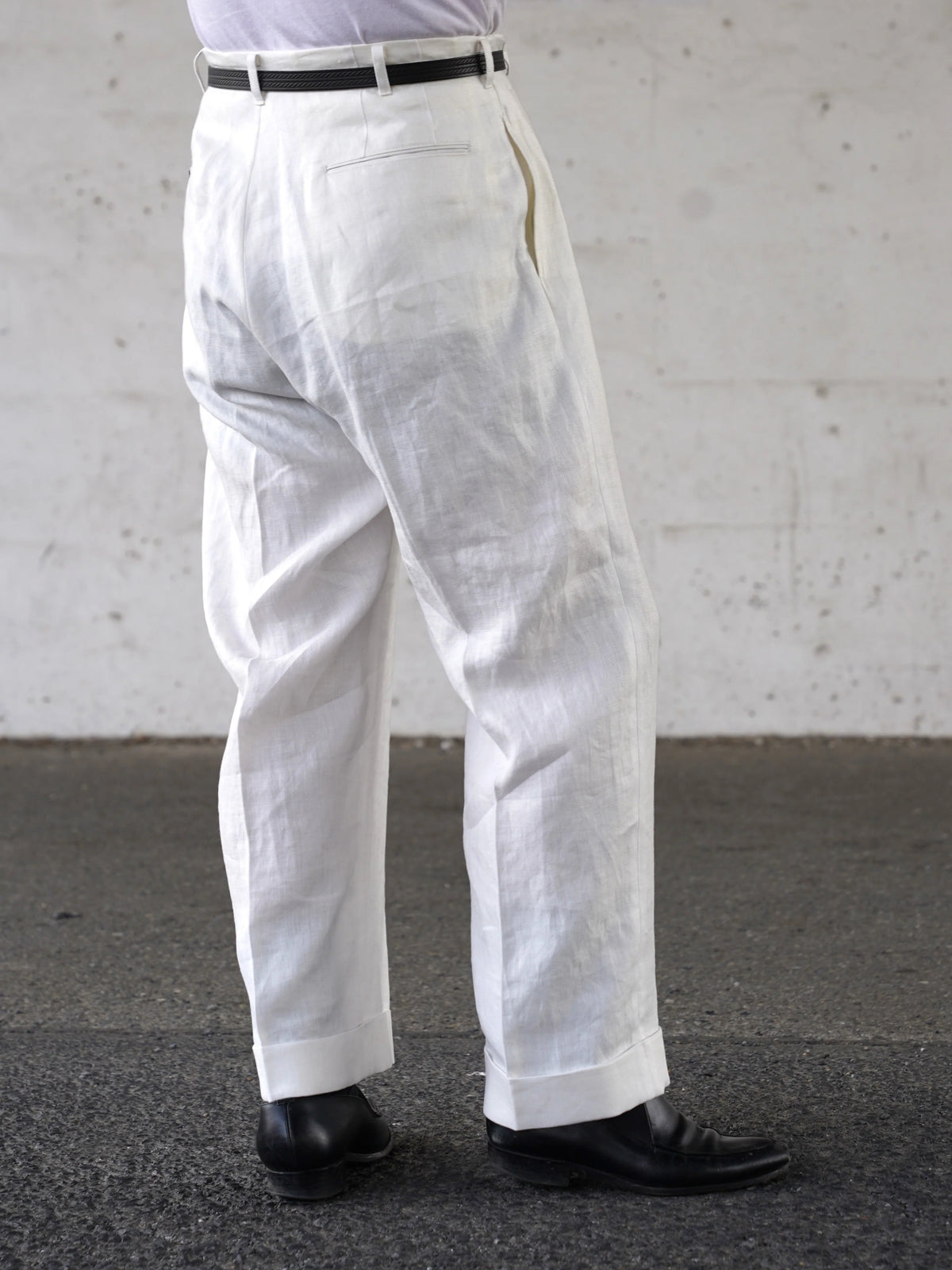 (Pre-Order) The Groovin High - 270303 1940s Linen Two-Pleat Trousers (Deposit HKD100)