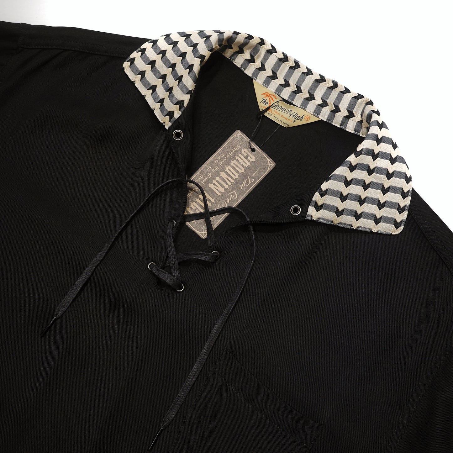 The Groovin High - Lot.550 1950s Spindle Pullover Shirt (Black)