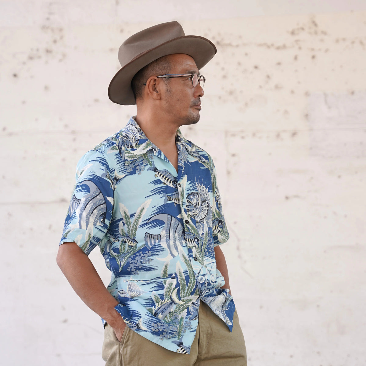 (Pre-Order) The Groovin High - 270117 Underwater Print Rayon Shirt (Deposit HKD100)