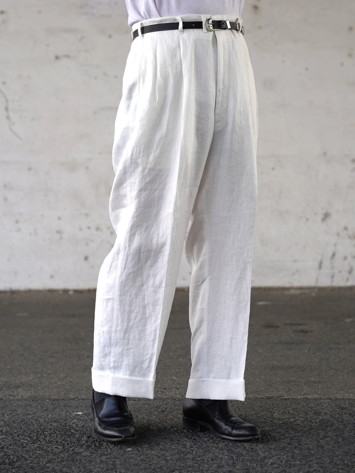 (Pre-Order) The Groovin High - 270303 1940s Linen Two-Pleat Trousers (Deposit HKD100)